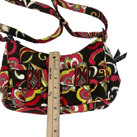 Vera Bradley Libby Puccini Brown Red Crossbody Bag Purse Psychedelic Retired - Picture 10 of 11